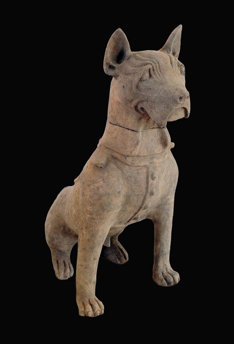 A Seated Dog, Han Dynasty, China, 206 BC - 220 AD. Copyright: Woon Foundation / Northumbria University